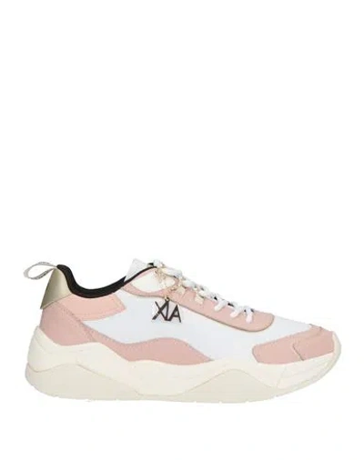 Armani Exchange Woman Sneakers Pink Size 10.5 Leather In White