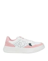 Armani Exchange Woman Sneakers Pink Size 6.5 Cow Leather, Polyester
