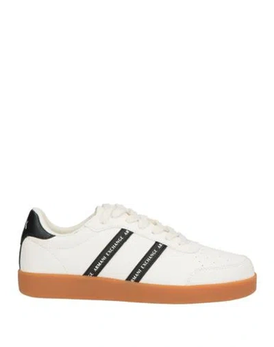 Armani Exchange Woman Sneakers White Size 4.5 Polyester, Polyurethane