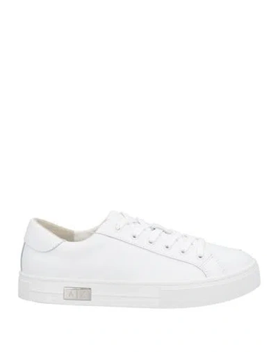 Armani Exchange Woman Sneakers White Size 5.5 Leather