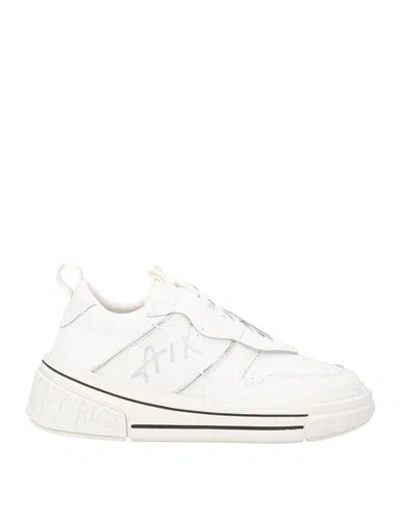 Armani Exchange Woman Sneakers White Size 7 Cow Leather