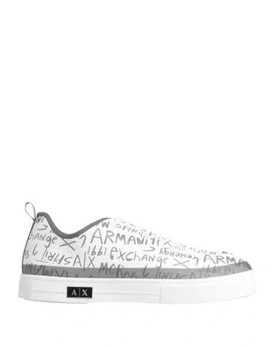 Armani Exchange Woman Sneakers White Size 7.5 Leather