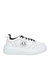 Armani Exchange Woman Sneakers White Size 7.5 Polyamide In White