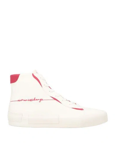 Armani Exchange Woman Sneakers White Size 7.5 Polyester