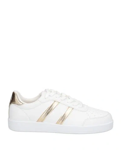 Armani Exchange Woman Sneakers White Size 7.5 Polyester, Polyurethane