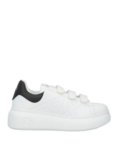 Armani Exchange Woman Sneakers White Size 7.5 Polyester, Polyurethane