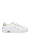 Armani Exchange Woman Sneakers White Size 7.5 Soft Leather