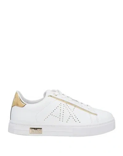 Armani Exchange Woman Sneakers White Size 7.5 Soft Leather