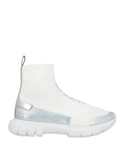 Armani Exchange Woman Sneakers White Size 7.5 Textile Fibers