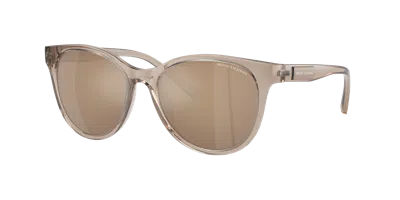 Armani Exchange Woman Sunglass Ax4144su In Brown Mirror Gold