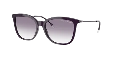 Armani Exchange Woman Sunglass Ax4151s In Clear Gradient Blue