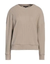 Armani Exchange Woman Sweater Beige Size L Cotton, Polyester, Elastane In Beige