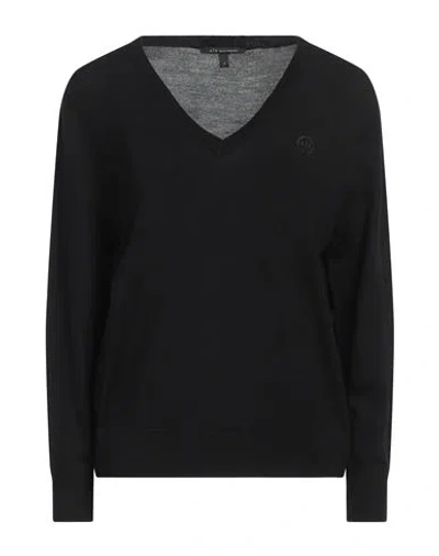 Armani Exchange Woman Sweater Black Size L Merino Wool, Virgin Wool, Wool, Elastane, Polyamide