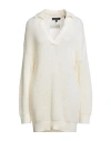 Armani Exchange Woman Sweater Cream Size L Wool, Polyamide In White