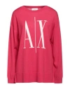Armani Exchange Woman Sweater Garnet Size M Virgin Wool, Wool, Polyamide In Red