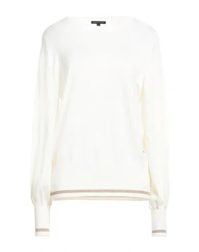 Armani Exchange Woman Sweater Ivory Size Xs Acrylic, Virgin Wool, Metallic Fiber, Elastane In White