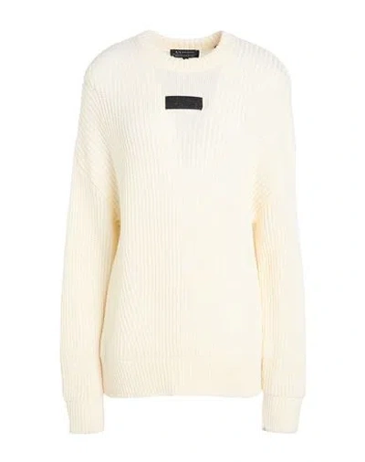 Armani Exchange Woman Sweater Off White Size L Wool, Polyamide In Neutral