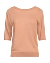 Armani Exchange Woman Sweater Sand Size L Acrylic, Lyocell, Linen In Beige