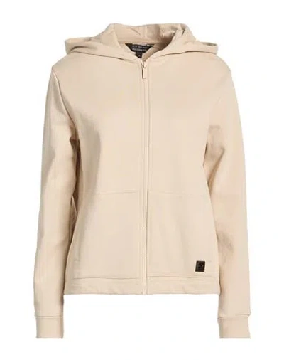 Armani Exchange Woman Sweatshirt Beige Size S Cotton, Polyester In Brown