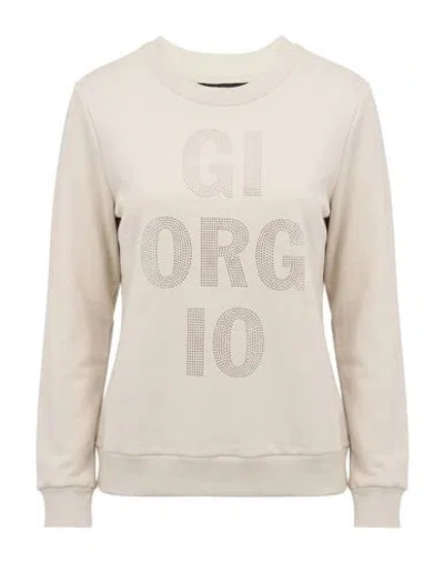 Armani Exchange Woman Sweatshirt Beige Size Xs Cotton, Elastane