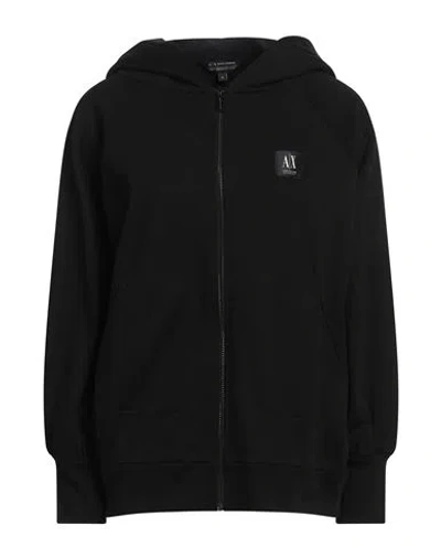 Armani Exchange Woman Sweatshirt Black Size L Cotton