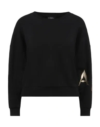 Armani Exchange Woman Sweatshirt Black Size L Cotton