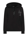 Armani Exchange Woman Sweatshirt Black Size L Cotton, Polyester, Elastane