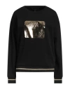 Armani Exchange Woman Sweatshirt Black Size S Cotton, Polyester, Elastane In Black