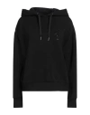 Armani Exchange Woman Sweatshirt Black Size L Modal, Polyester, Elastane In Black
