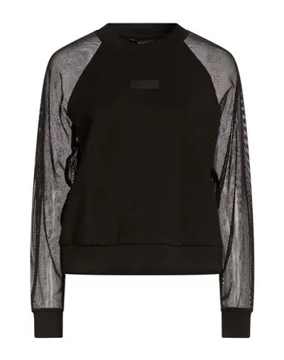 Armani Exchange Woman Sweatshirt Black Size L Polyamide, Viscose, Elastane