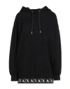 Armani Exchange Woman Sweatshirt Black Size L Viscose, Polyester, Elastane In Black