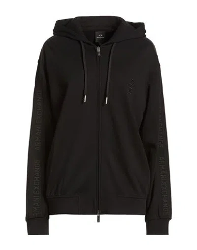 Armani Exchange Woman Sweatshirt Black Size M Cotton