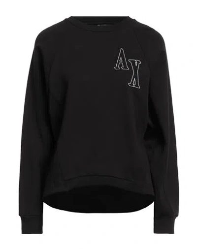 Armani Exchange Woman Sweatshirt Black Size Xl Cotton, Polyester, Elastane
