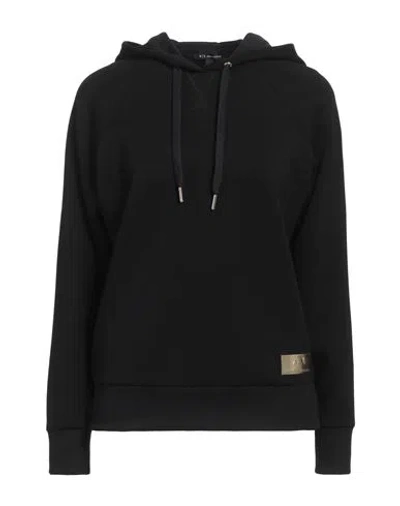 Armani Exchange Woman Sweatshirt Black Size L Polyamide, Viscose, Elastane, Polyester