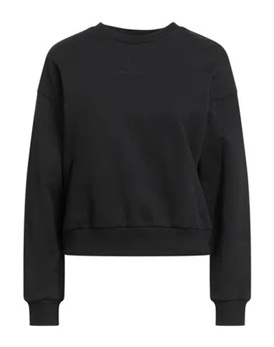 Armani Exchange Woman Sweatshirt Black Size S Cotton, Elastane