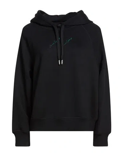 Armani Exchange Woman Sweatshirt Black Size S Cotton, Modal, Elastane