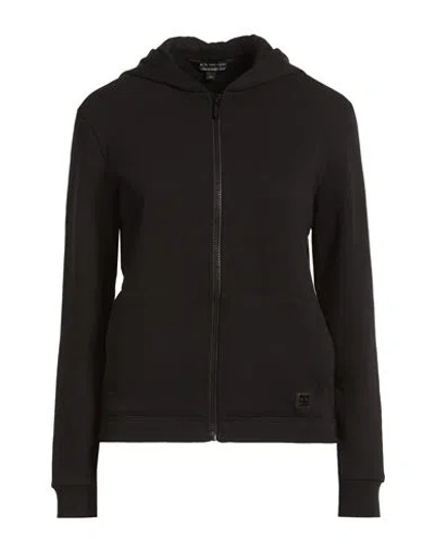 Armani Exchange Woman Sweatshirt Black Size S Cotton, Polyester In Brown