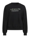 Armani Exchange Woman Sweatshirt Black Size S Cotton, Polyester, Elastane In Black