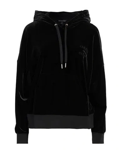 Armani Exchange Woman Sweatshirt Black Size S Polyester, Elastane