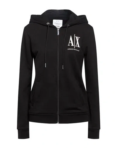 Armani Exchange Woman Sweatshirt Black Size Xl Cotton