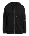 Armani Exchange Woman Sweatshirt Black Size Xs Cotton, Polyester, Elastane
