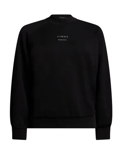 Armani Exchange Woman Sweatshirt Black Size Xs Polyamide, Viscose, Elastane, Cotton