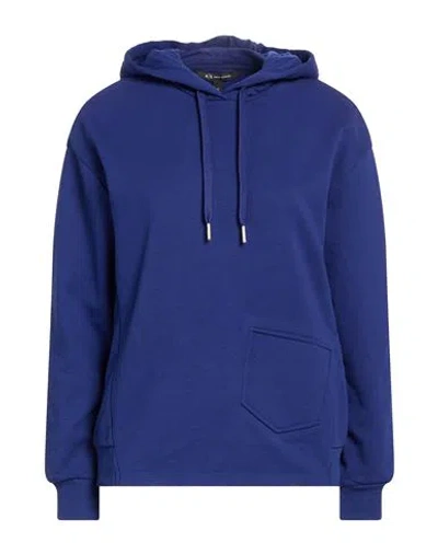 Armani Exchange Woman Sweatshirt Blue Size M Cotton, Polyester