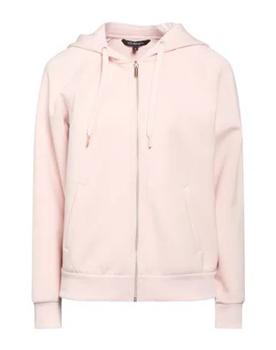 Armani Exchange Woman Sweatshirt Blush Size Xs Polyester, Cotton, Modal, Elastane In Pink