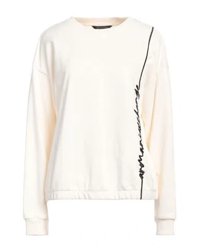 Armani Exchange Woman Sweatshirt Cream Size L Cotton, Polyester In White