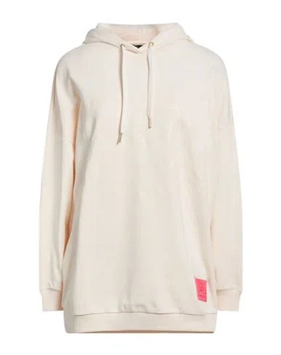 Armani Exchange Woman Sweatshirt Cream Size L Cotton In Neutral