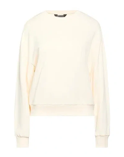 Armani Exchange Woman Sweatshirt Cream Size Xl Cotton, Elastane In White