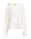 Armani Exchange Woman Sweatshirt Cream Size Xl Cotton, Polyester, Elastane In White