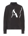 Armani Exchange Woman Sweatshirt Dark Brown Size M Cotton, Elastane In Brown