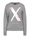 Armani Exchange Woman Sweatshirt Grey Size L Cotton, Polyester In Grey